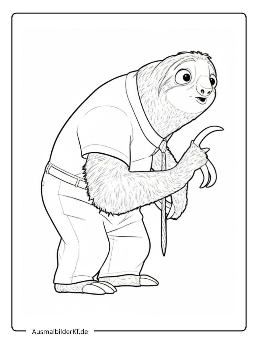 Flash Zoomania Ausmalbilder stehend