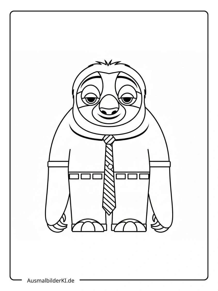 Flash Zoomania Ausmalbilder Frontalansicht