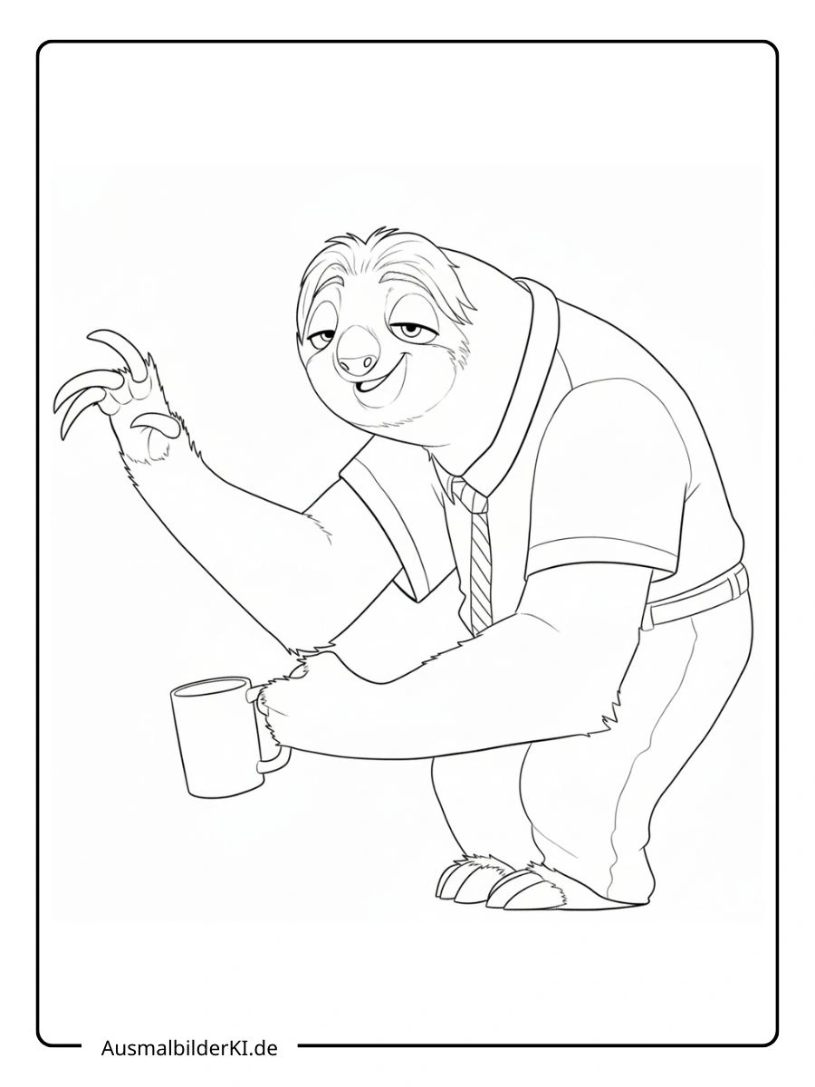 Sitzender Flash Zoomania Ausmalbilder