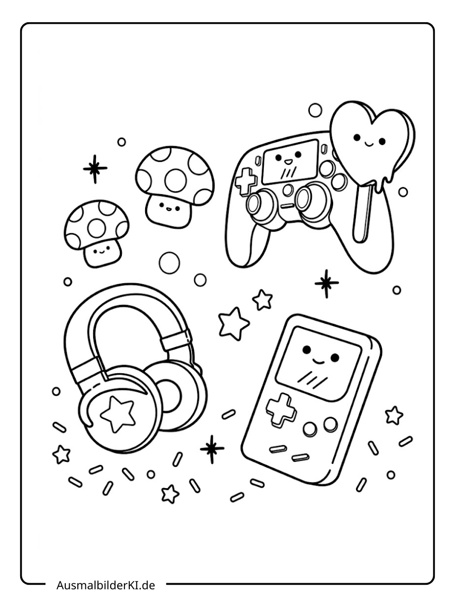 Gaming Ausmalbilder