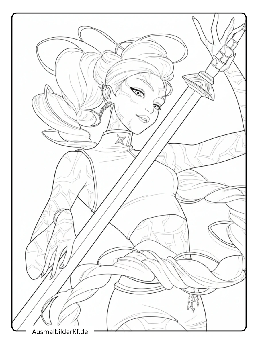 Rumi Ausmalbilder (kpop demon hunters ) (7)