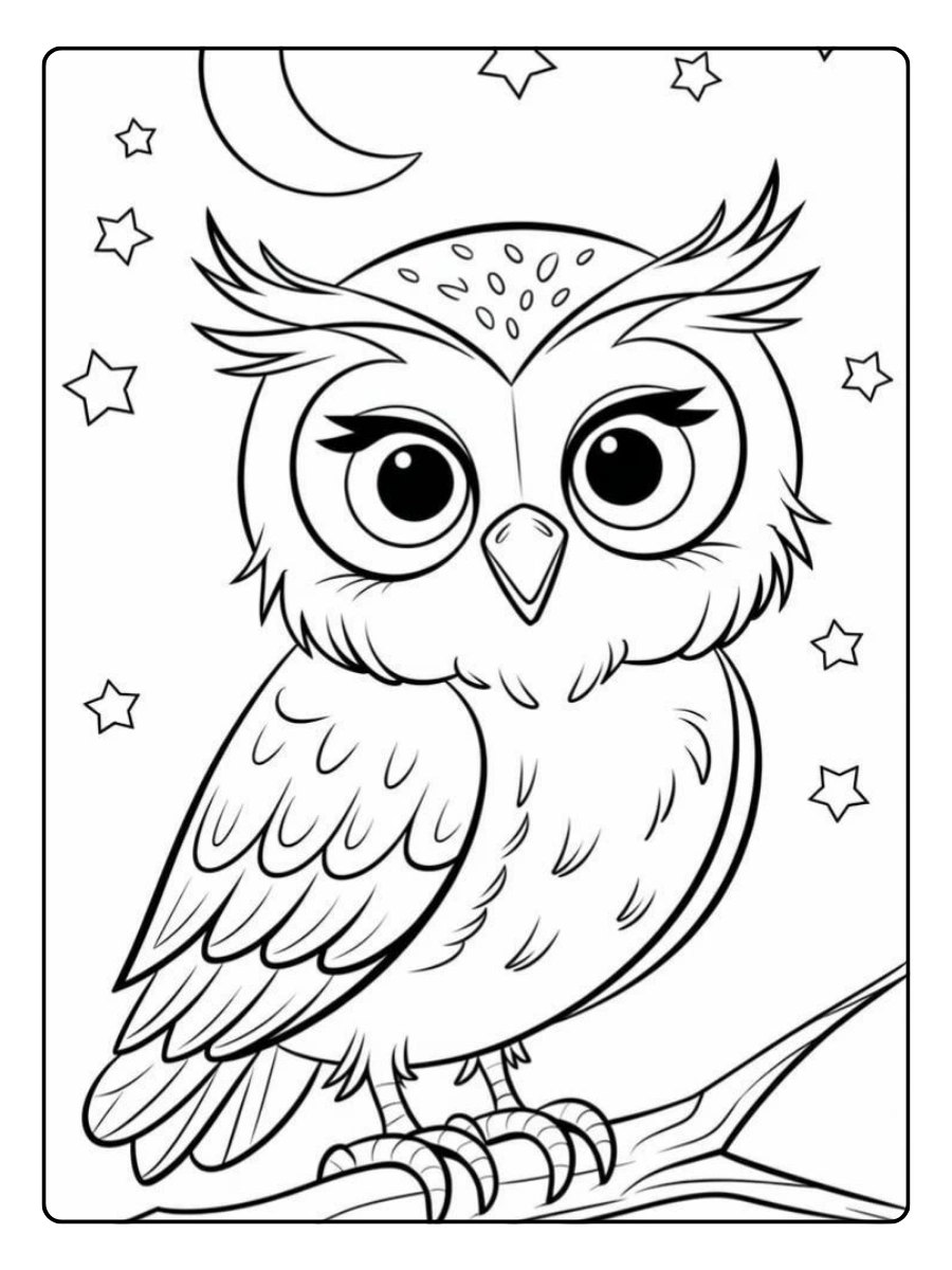 ausmalbild eule mandala