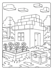 ausmalbilder minecraft haus (11)