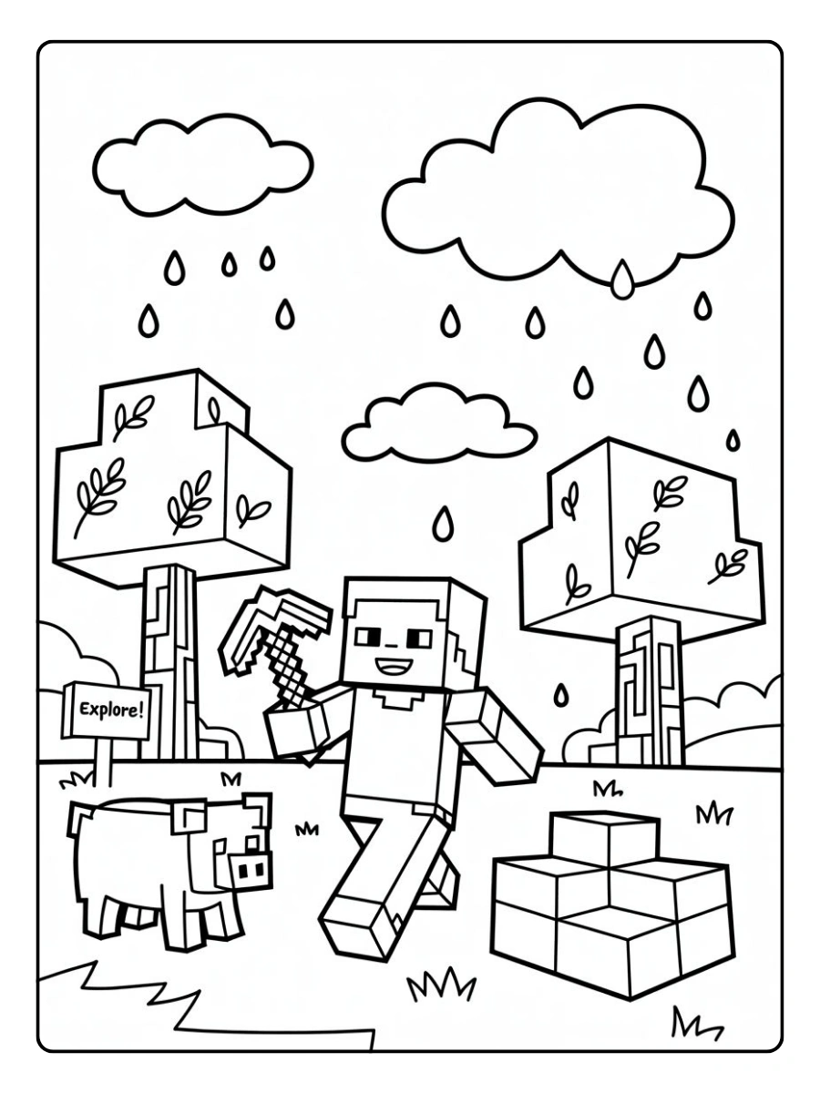ausmalbilder minecraft haus (15)