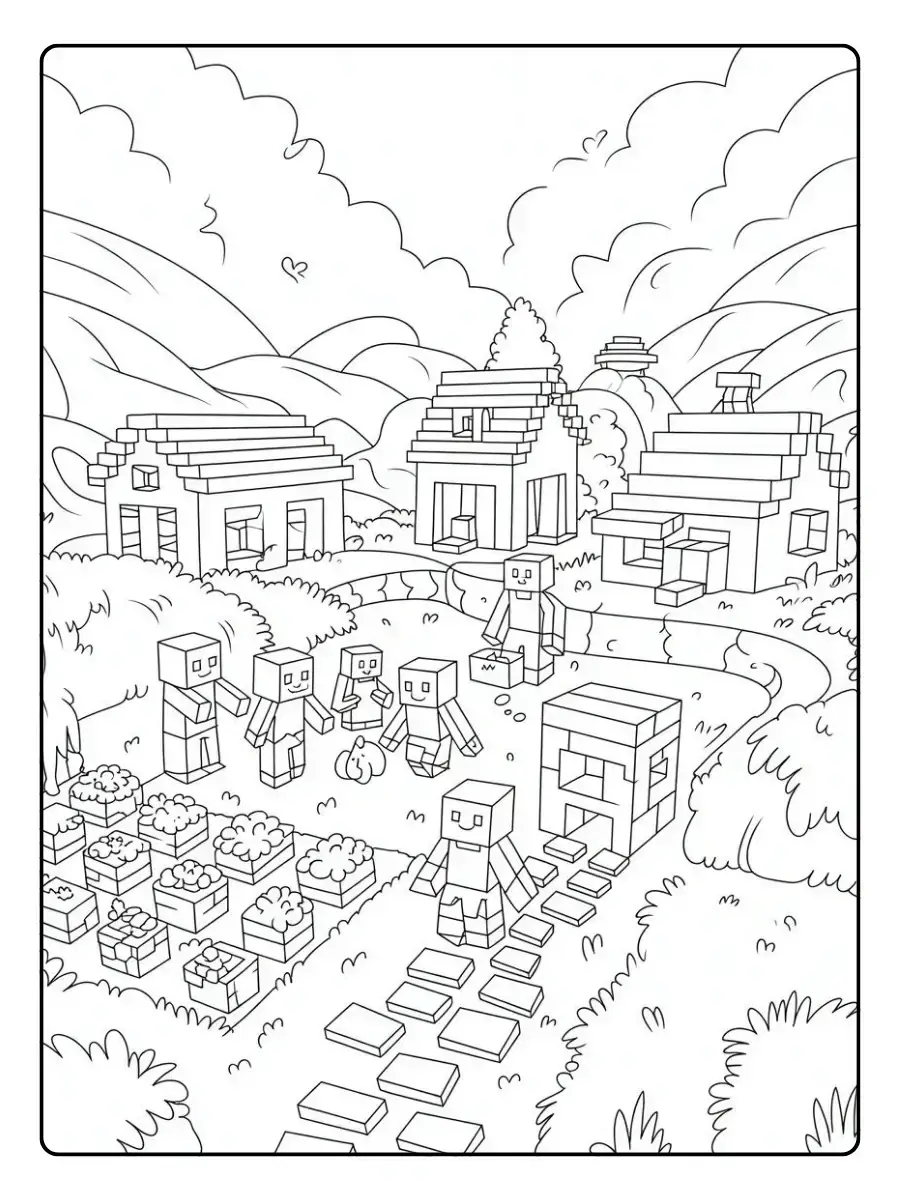 ausmalbilder minecraft haus (2)