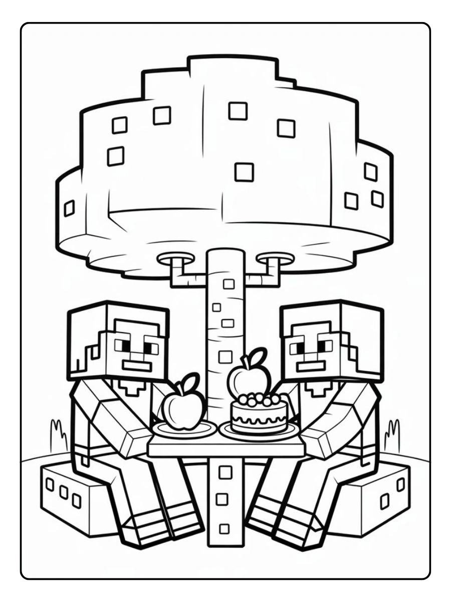 ausmalbilder minecraft haus (4)