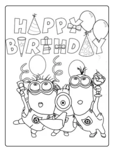 ausmalbilder minions geburtstag (4)