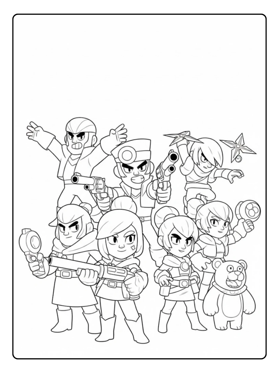 Brawl Stars Ausmalbilder - Wilde Brawler