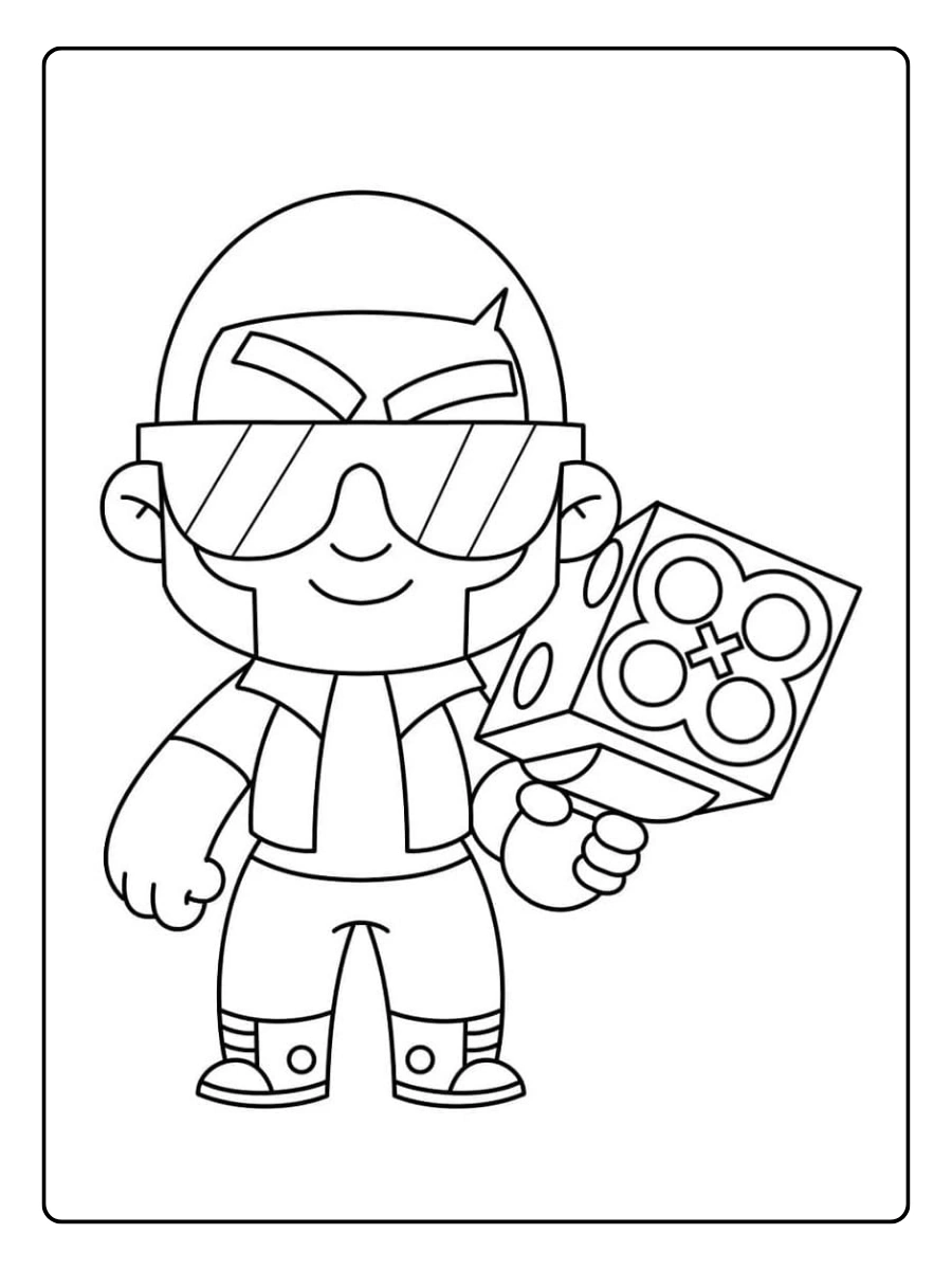 Brawl Stars Ausmalbilder - Buster
