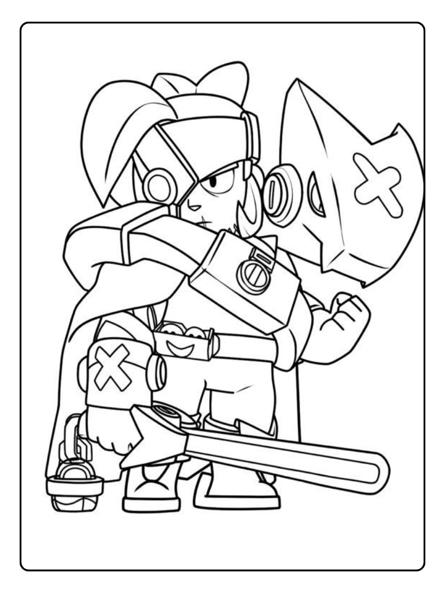 Brawl Stars Ausmalbilder - Ash