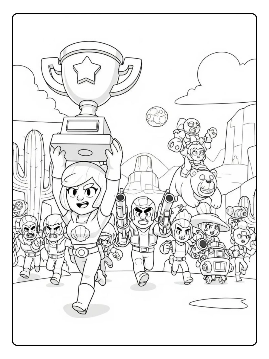 Brawl Stars Ausmalbilder - Brawlers Action