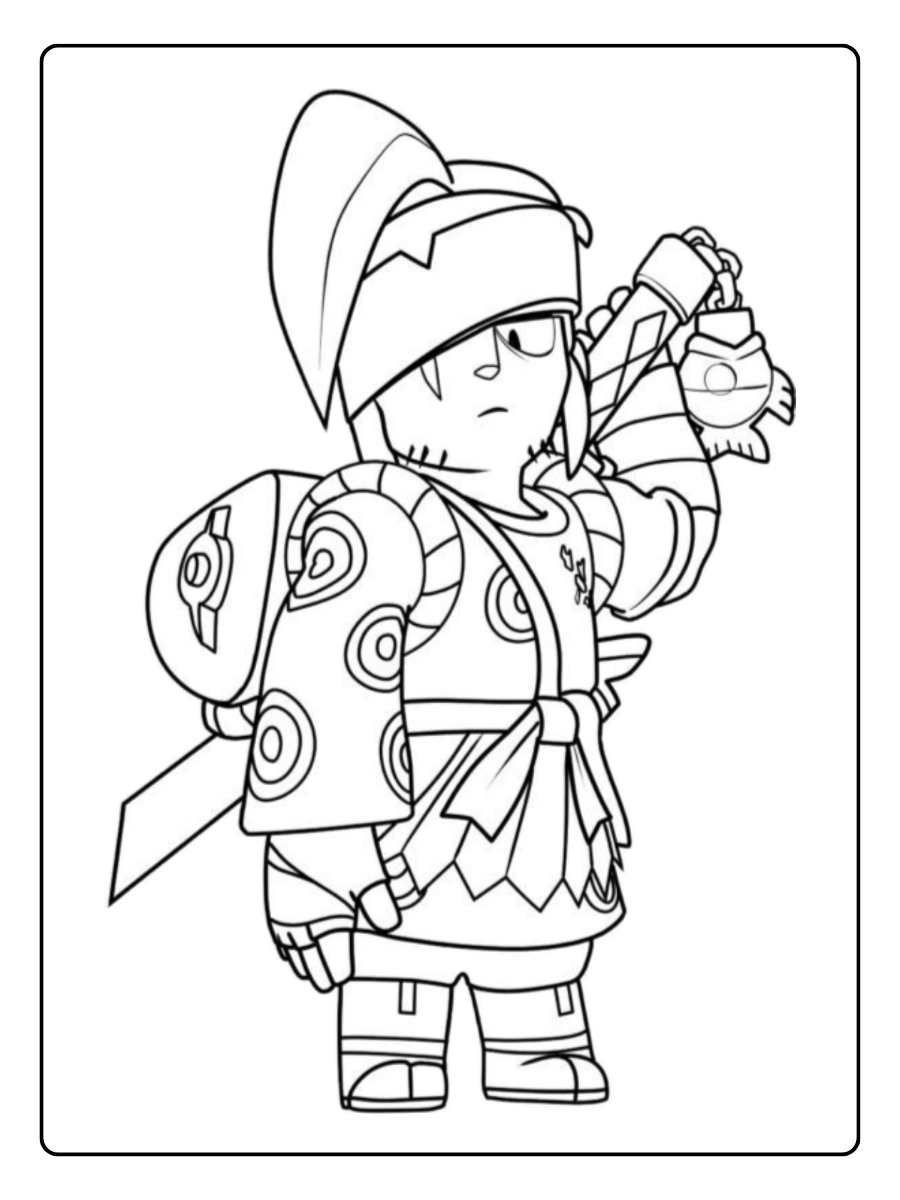 Brawl Stars Ausmalbilder - Kenji
