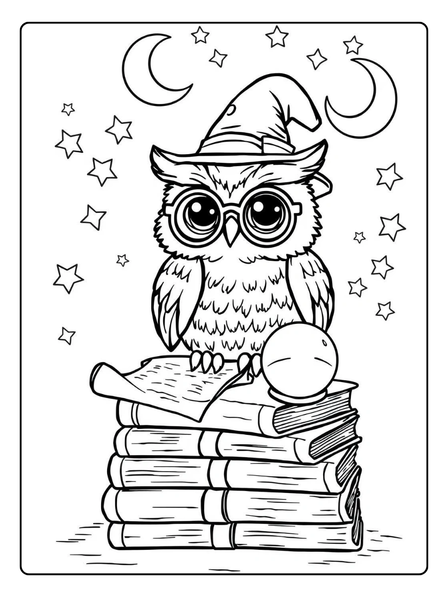 einfache eule ausmalvorlage