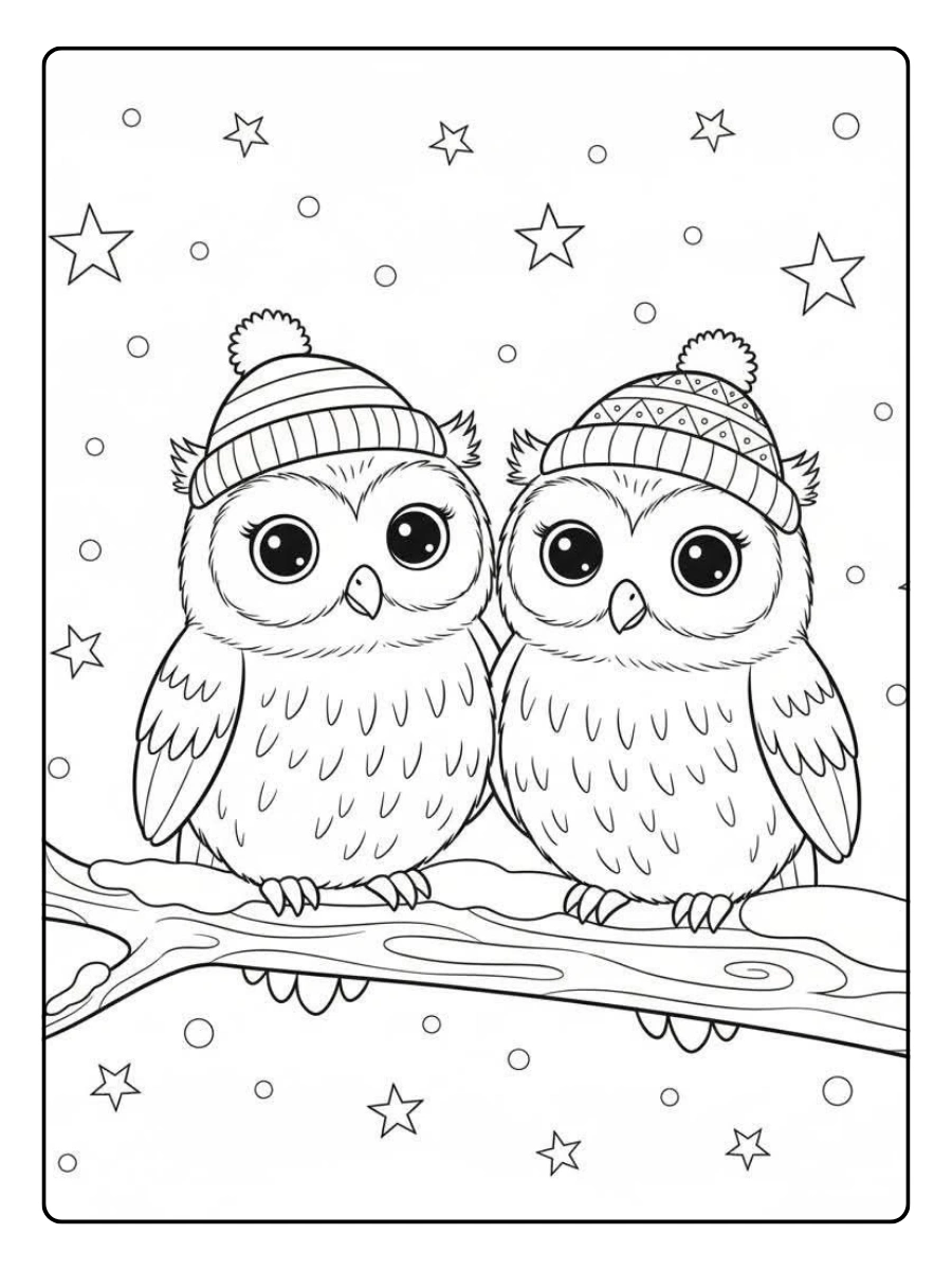 eulen ausmalbilder herbst