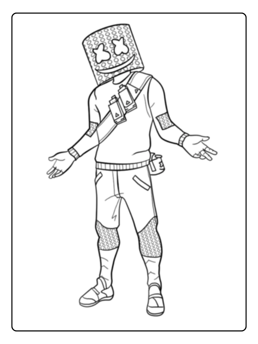 Fortnite Marshmello Skin Ausmalbild