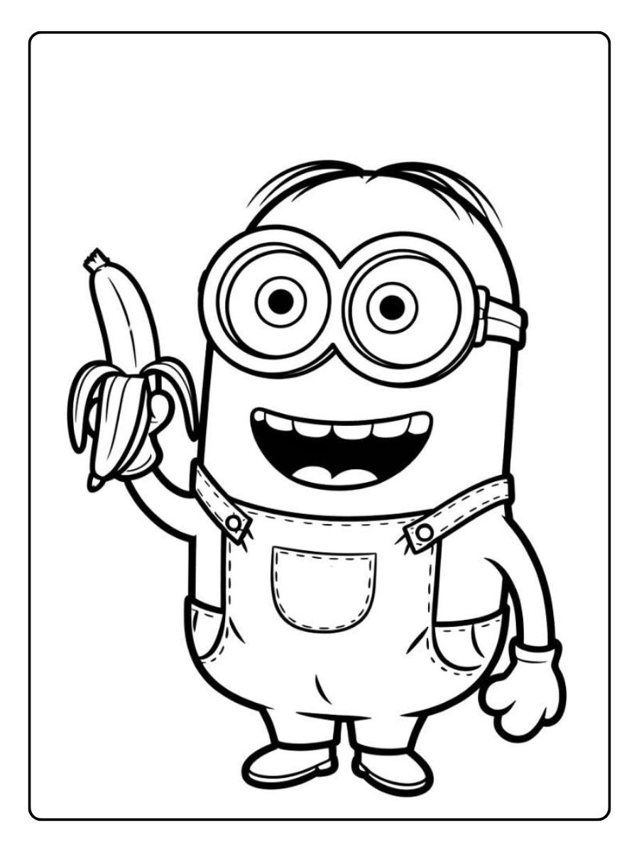 lustige minions banane ausmalbilder