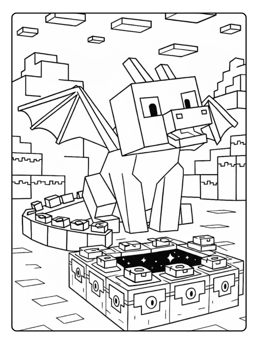 minecraft ausmalbilder enderdrache (7)