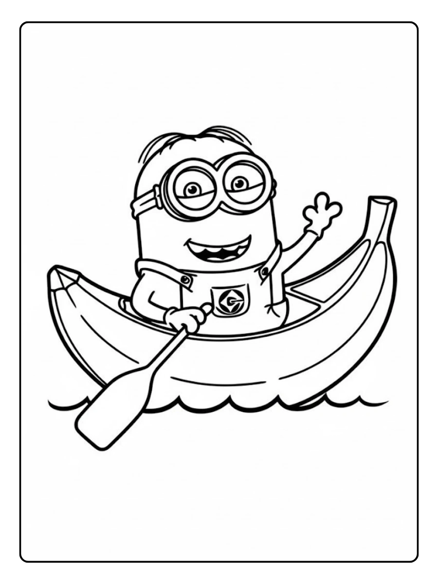 minions banana mandala ausmalbild