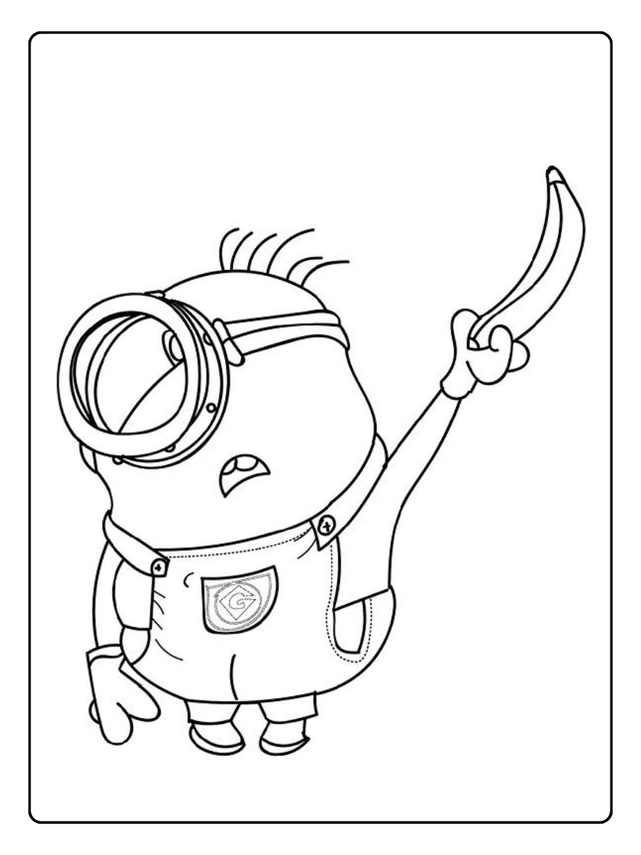 minions mit banane ausmalbilder