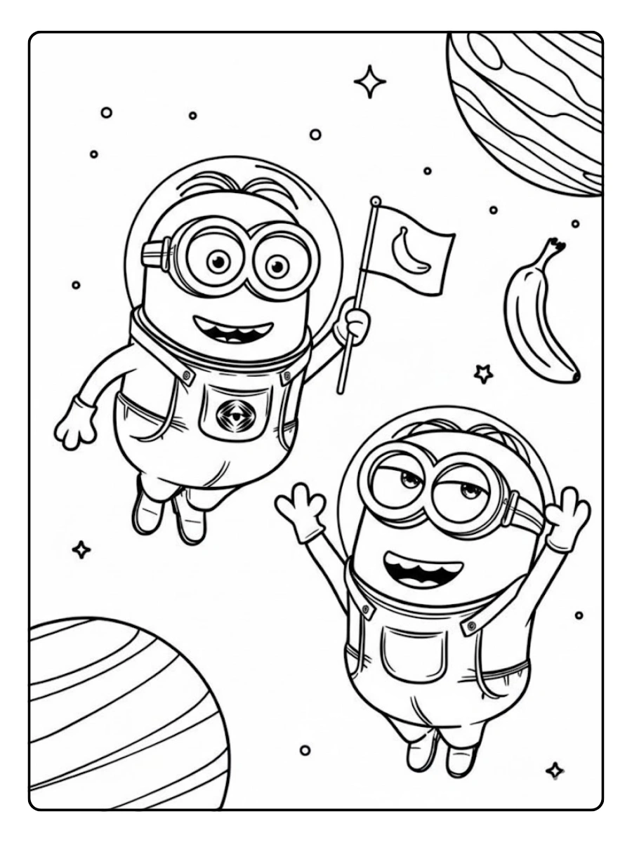 minions und bananen ausmalvorlagen