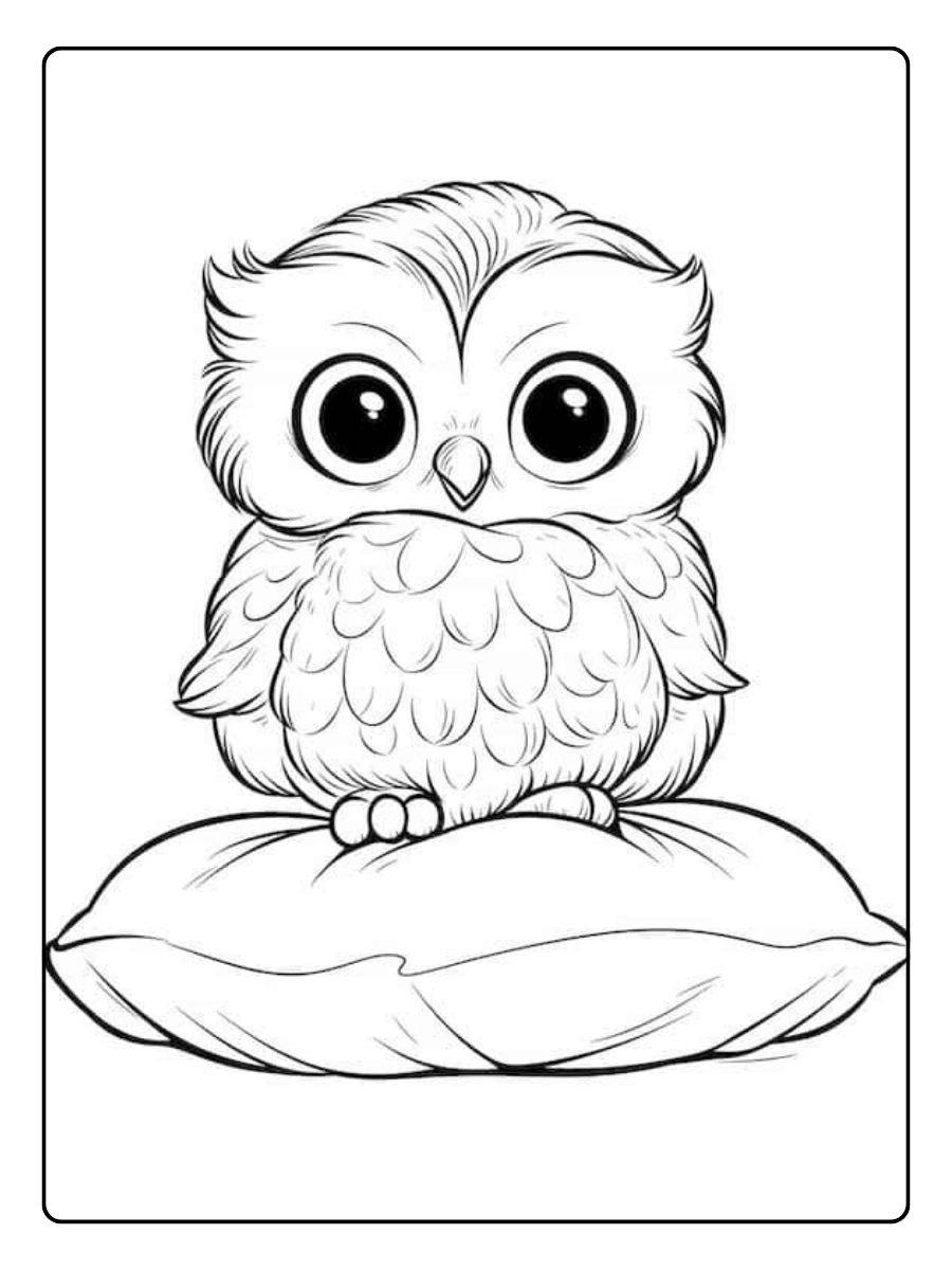 niedliche eule ausmalbild