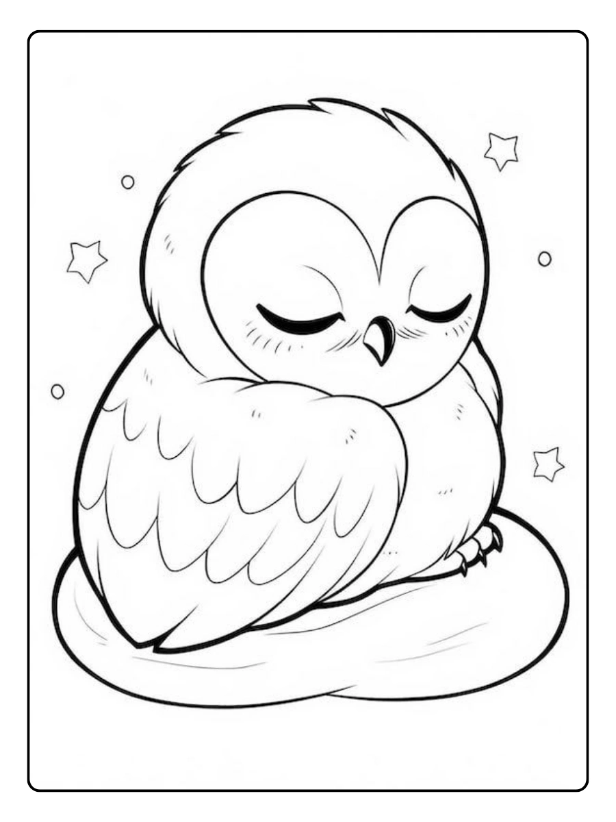 schlaue eule ausmalbild