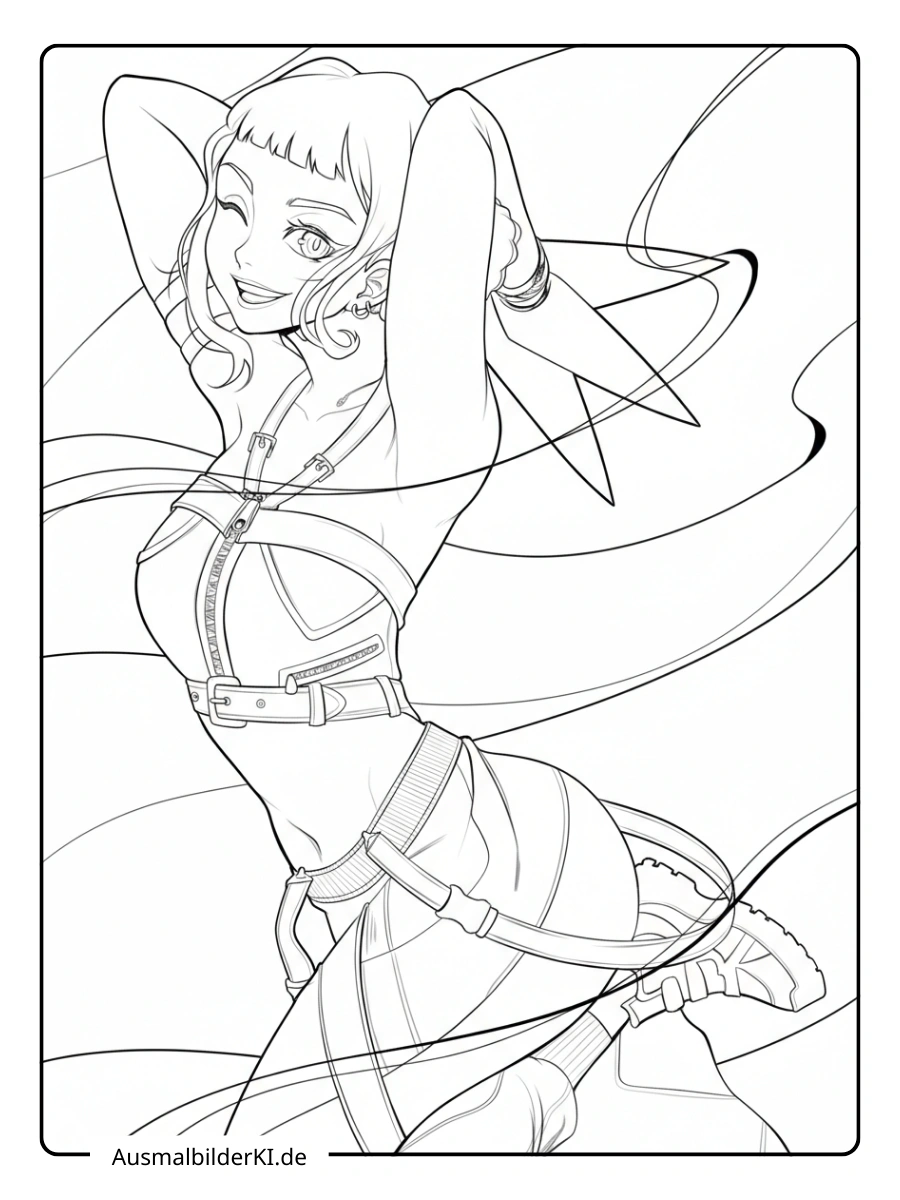 zoey ausmalbilder (kpop demon hunters ) (1)