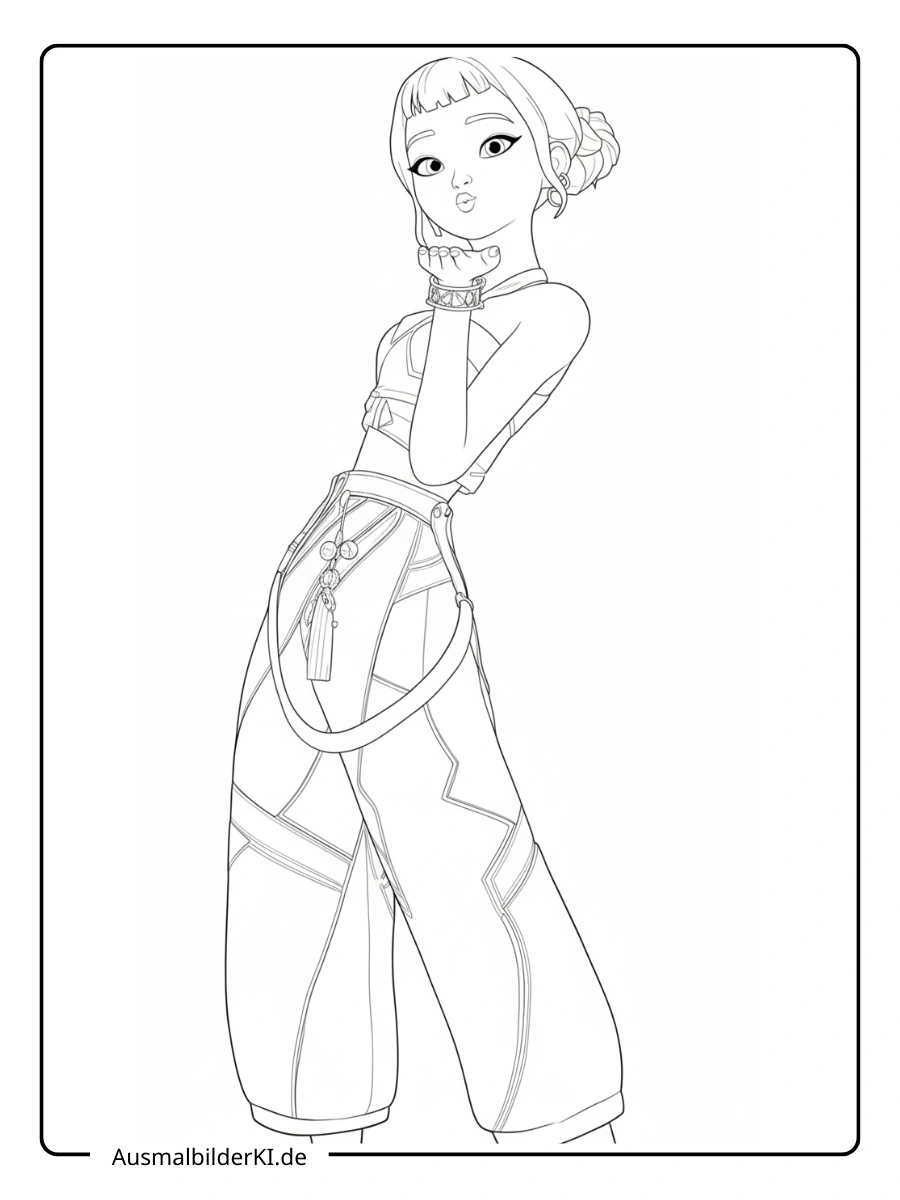 zoey ausmalbilder (kpop demon hunters ) (12)