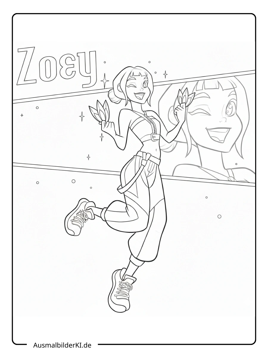zoey ausmalbilder (kpop demon hunters ) (15)