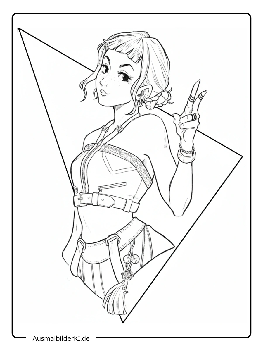 zoey ausmalbilder (kpop demon hunters ) (16)