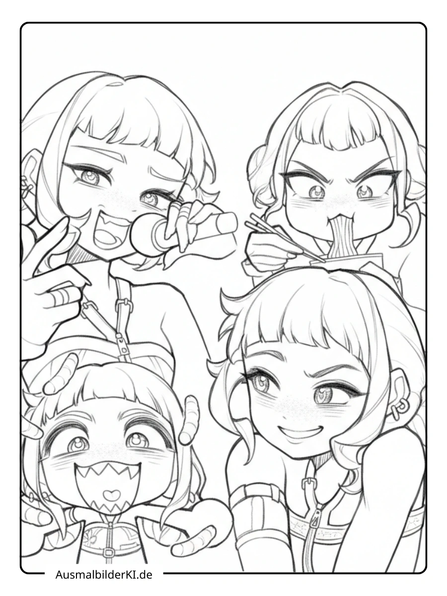 zoey ausmalbilder (kpop demon hunters ) (2)