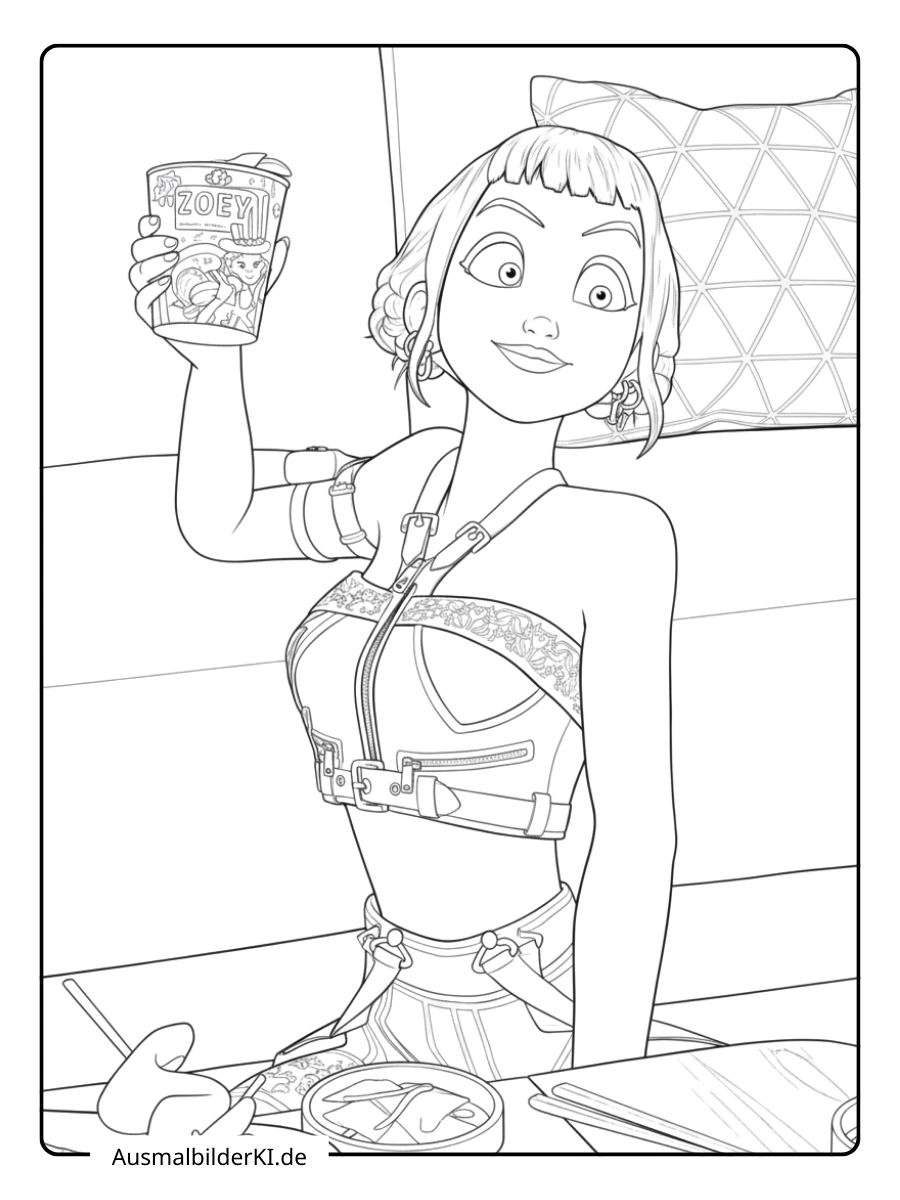 zoey ausmalbilder ( kpop demon hunters ) (2)