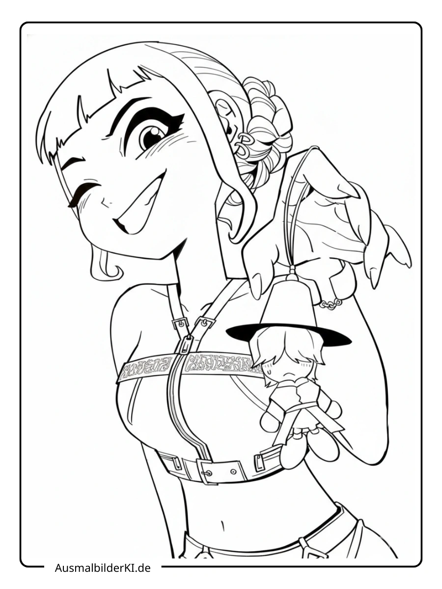 zoey ausmalbilder (kpop demon hunters ) (20)