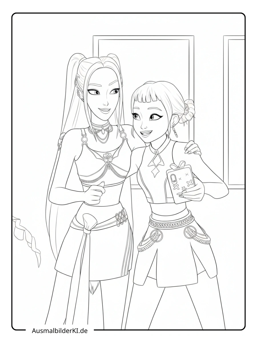 zoey ausmalbilder (kpop demon hunters ) (4)