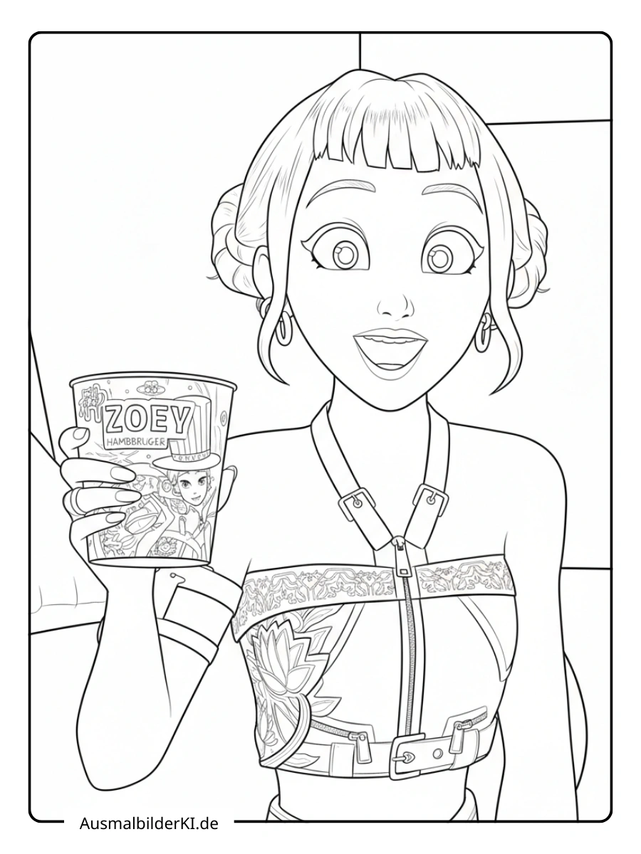 zoey ausmalbilder (kpop demon hunters ) (5)