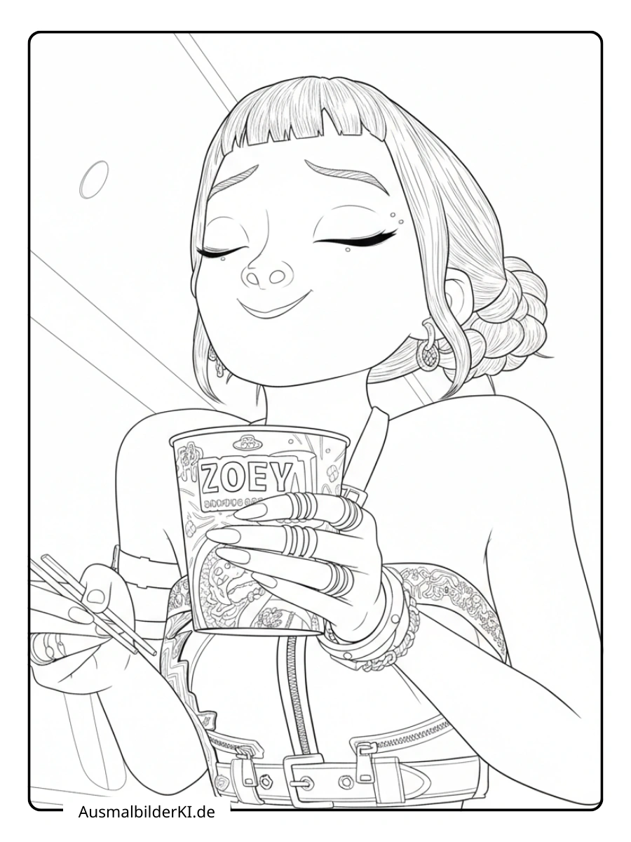 zoey ausmalbilder (kpop demon hunters ) (6)