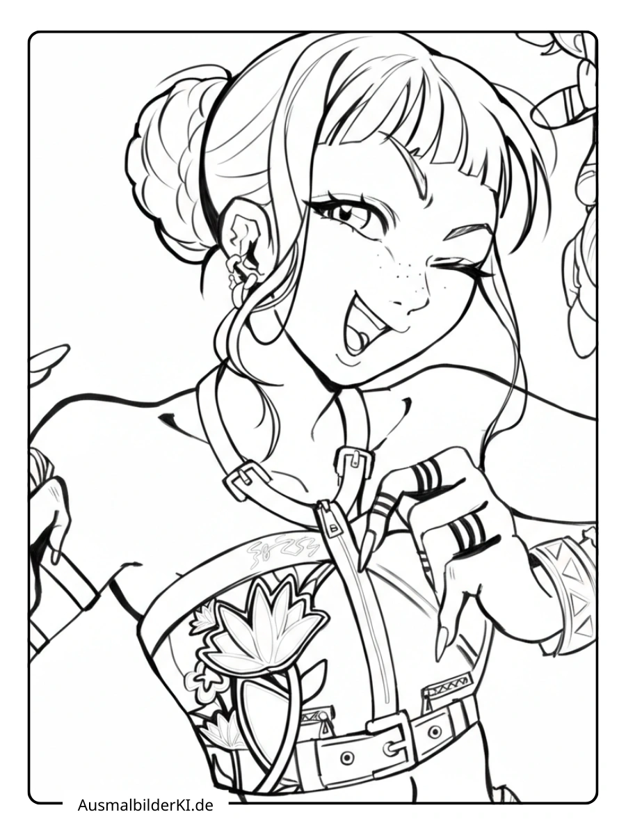 zoey ausmalbilder (kpop demon hunters ) (9)