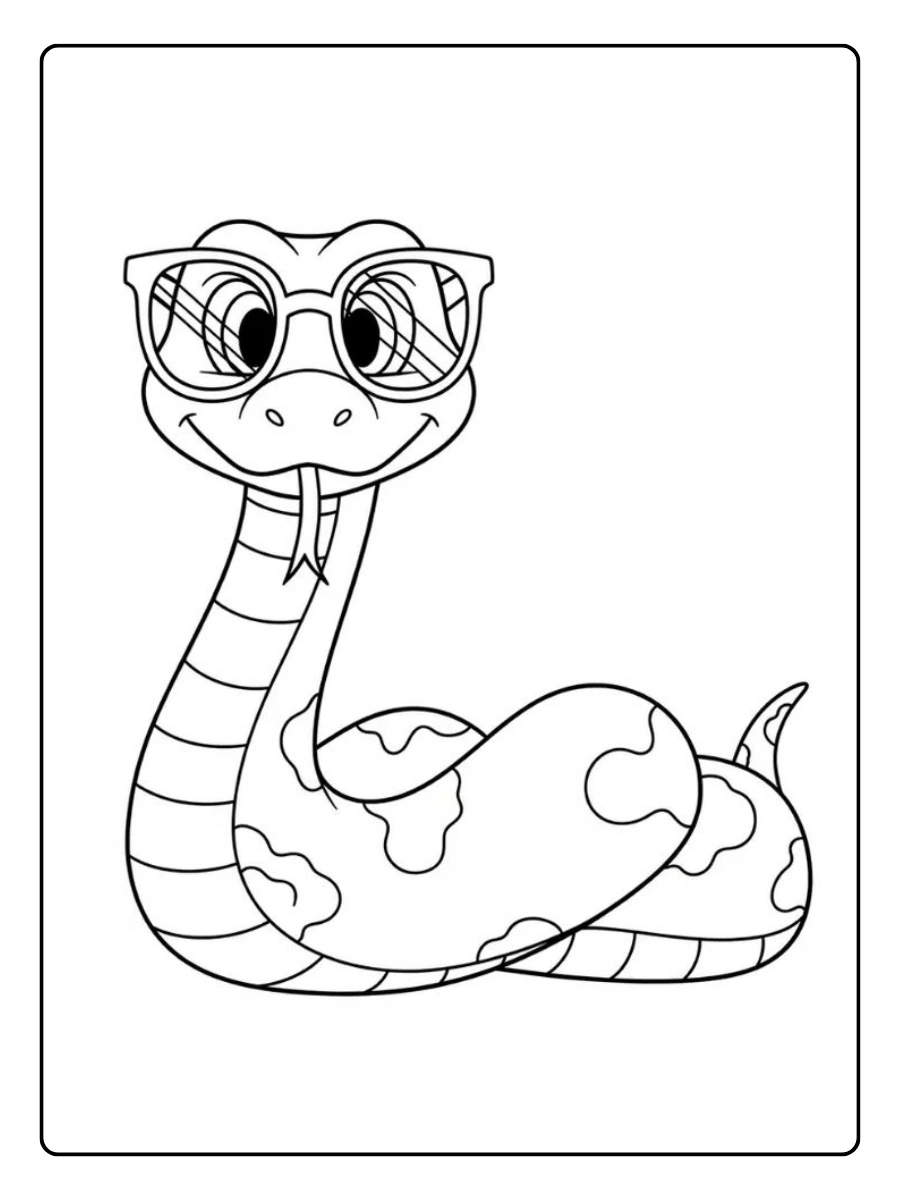 Ausmalbild Schlange (1)