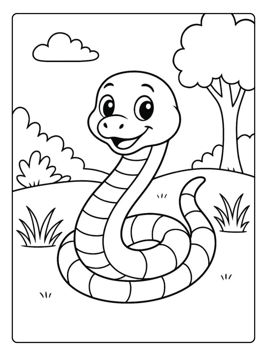 Ausmalbild Schlange (11)