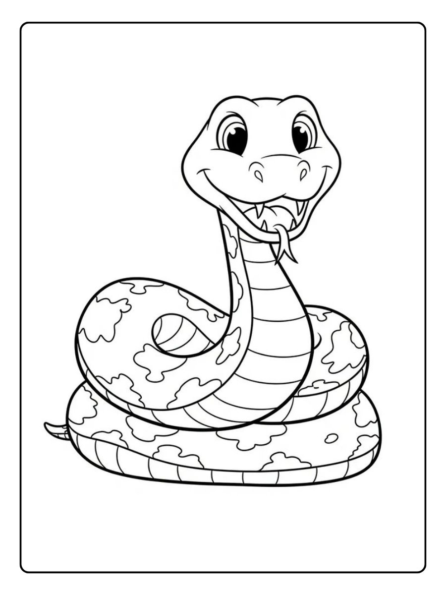 Ausmalbild Schlange (12)