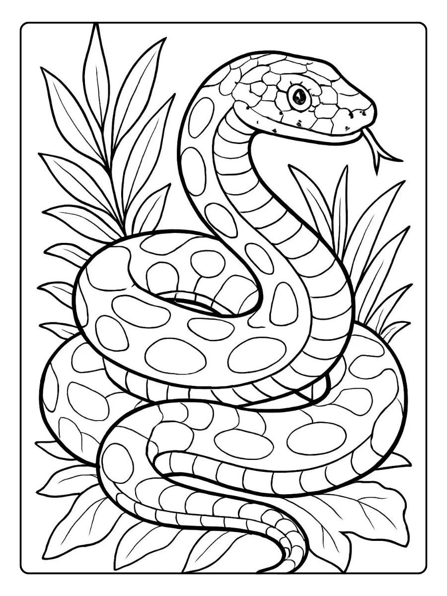 Ausmalbild Schlange (13)