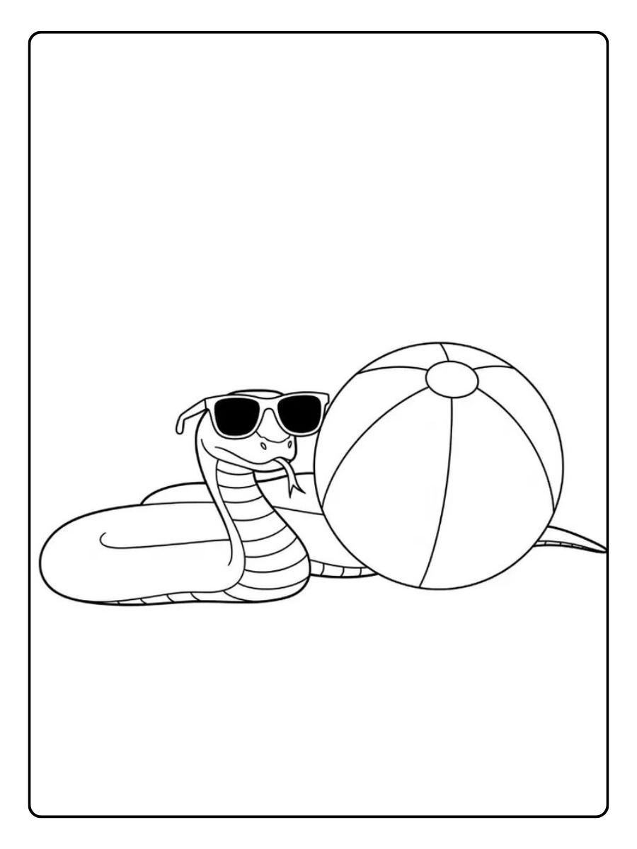 Ausmalbild Schlange (14)