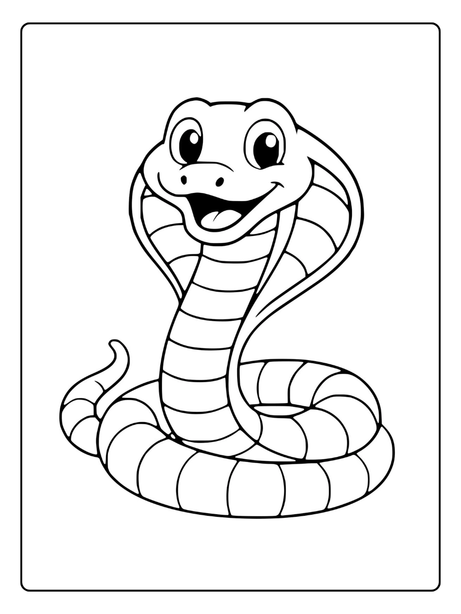 Ausmalbild Schlange (15)
