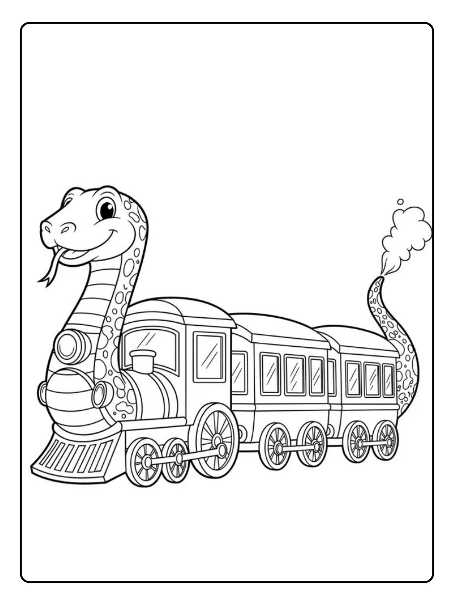 Ausmalbild Schlange (2)