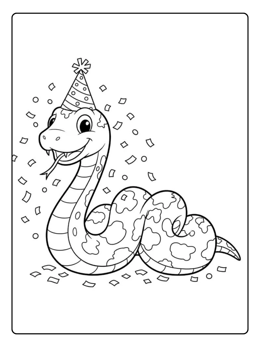 Ausmalbild Schlange (3)