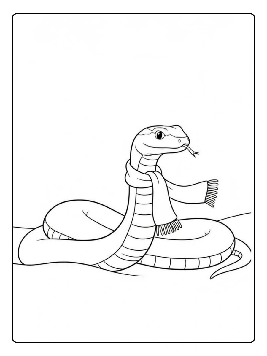 Ausmalbild Schlange (4)