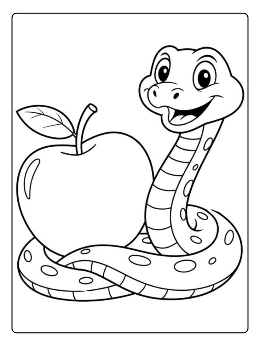 Ausmalbild Schlange (5)