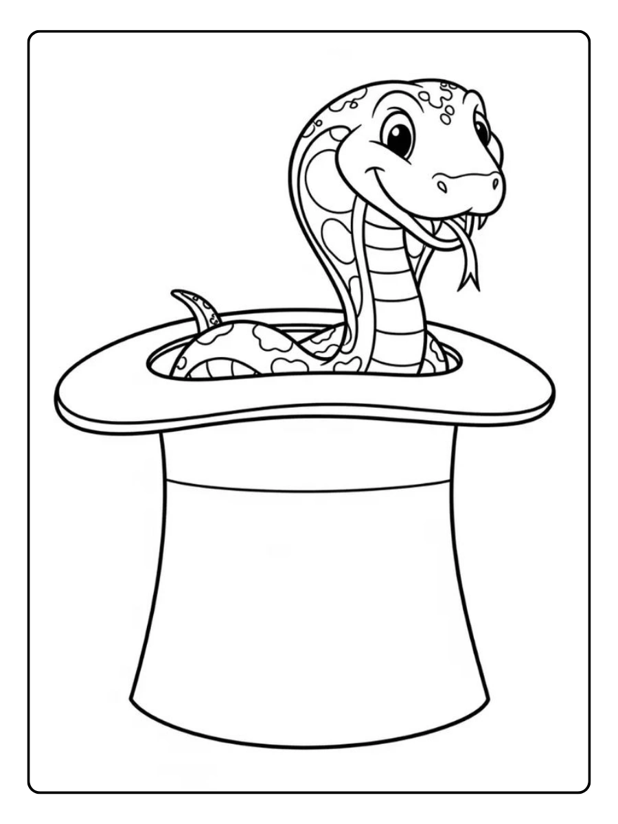 Ausmalbild Schlange (6)