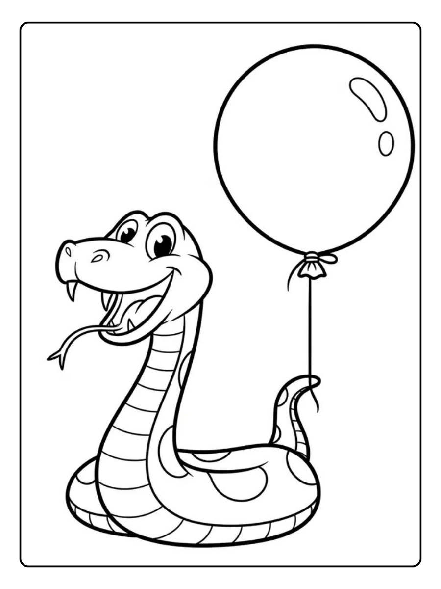 Ausmalbild Schlange (7)