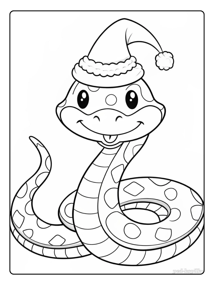 Ausmalbild Schlange (9)